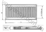 Радиатор стальной RK  тип 11 - K 500 x 1200 ТМ бокове подключение