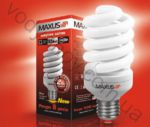 Лампа енергозберігаюча E14 11 Вт  2700К Т2 spiral Maxus 1-ESL-339